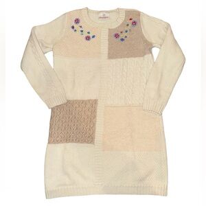 Hanna Anderssen Girl’s Sweater Dress Sz 8 (130) Cream Winter Holiday Pictures
